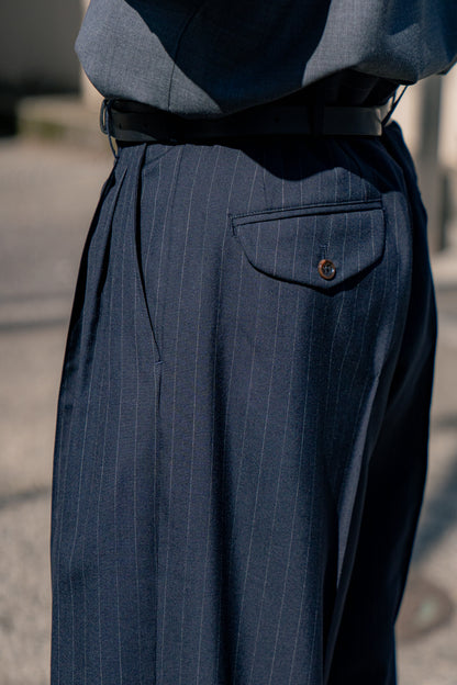 Pinstripe-pattern pants