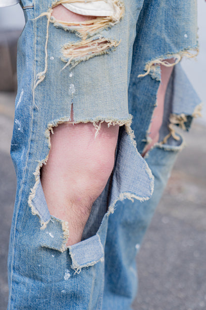 Organic Cotton Denim Pants*Crashed