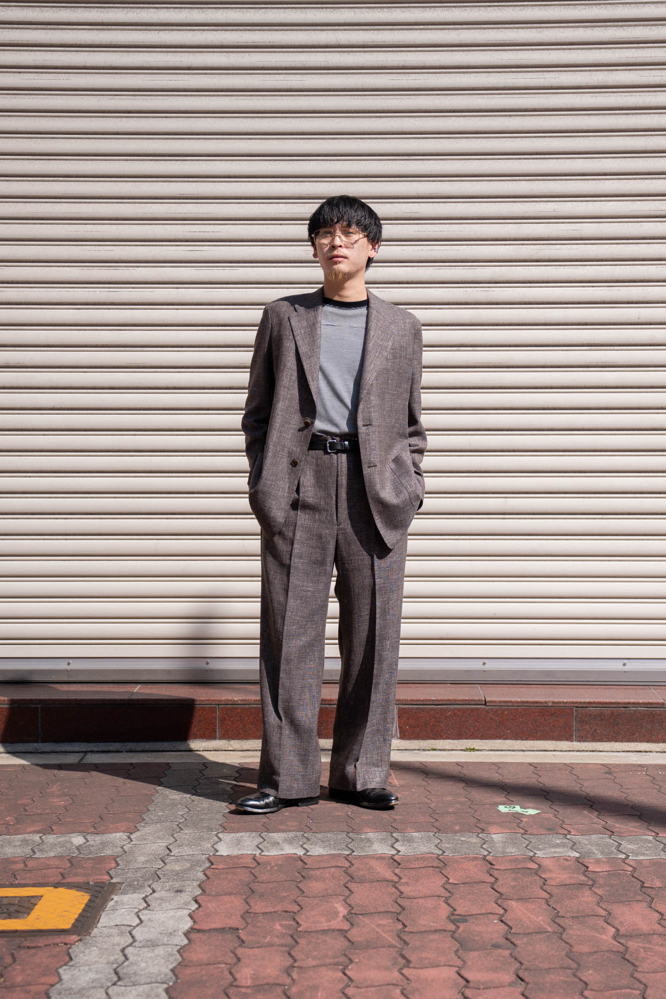 WOOL LINEN 1TUCK SLACKS