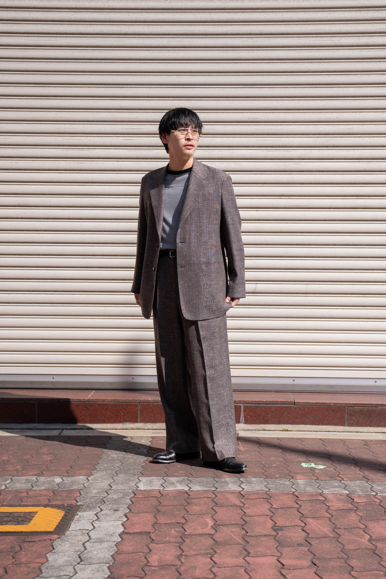WOOL LINEN 1TUCK SLACKS