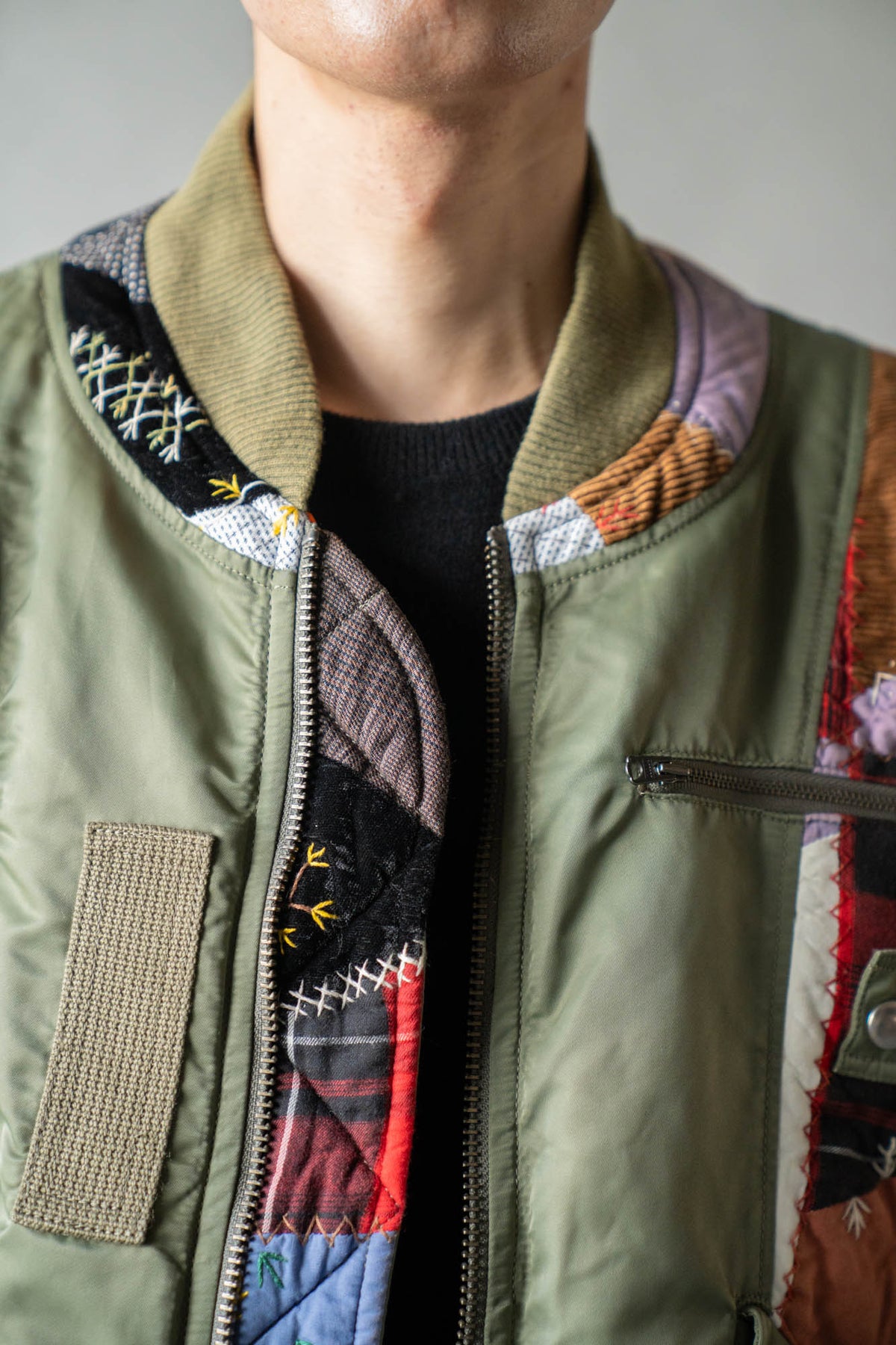 Quilt bomber jacket