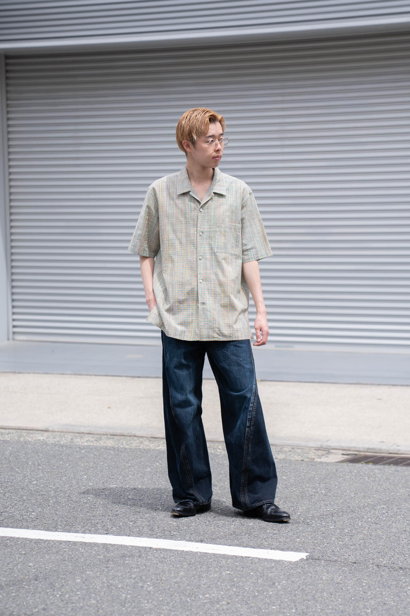 cotton ikat check shirt