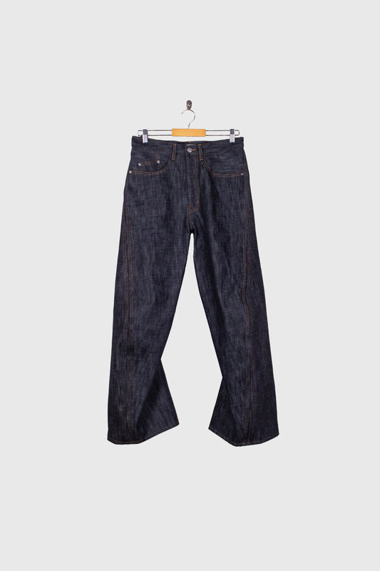 3D TWISTED WIDE LEG JEANS