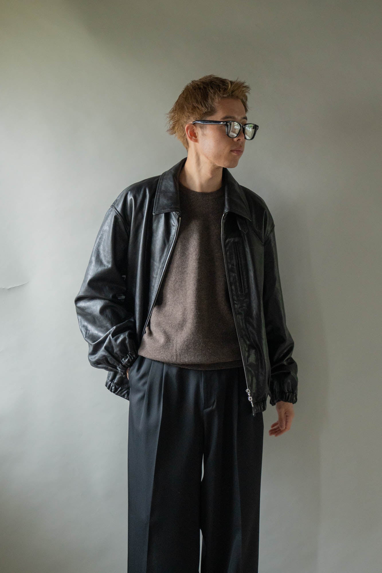 CALF ZIP SHORT JACKET(ST.1550)