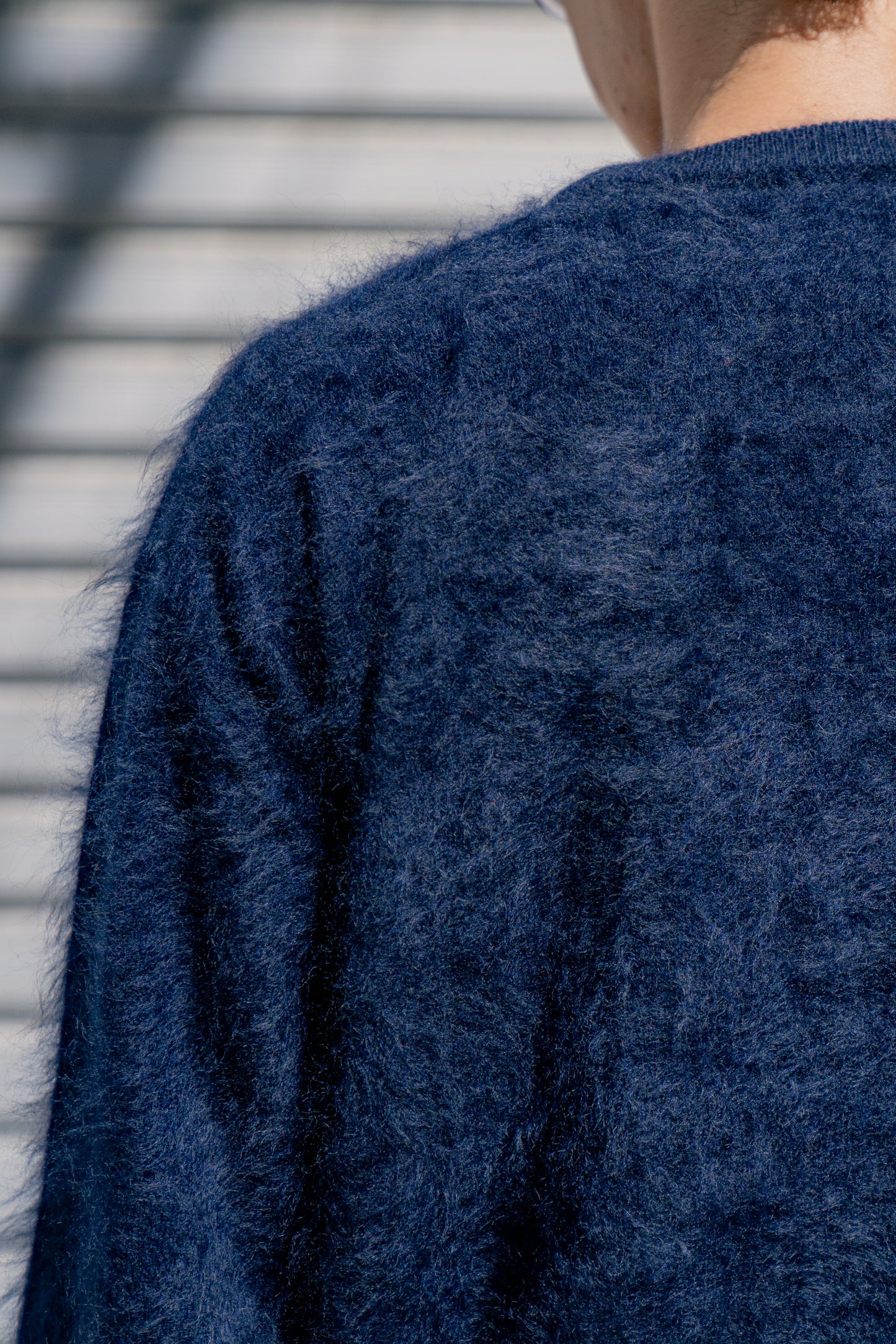 PURE CASHMERE SHAGGY KNIT LS