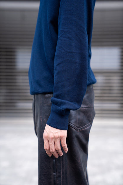 SILK HENLEY NECK PULL OVER / SLPO