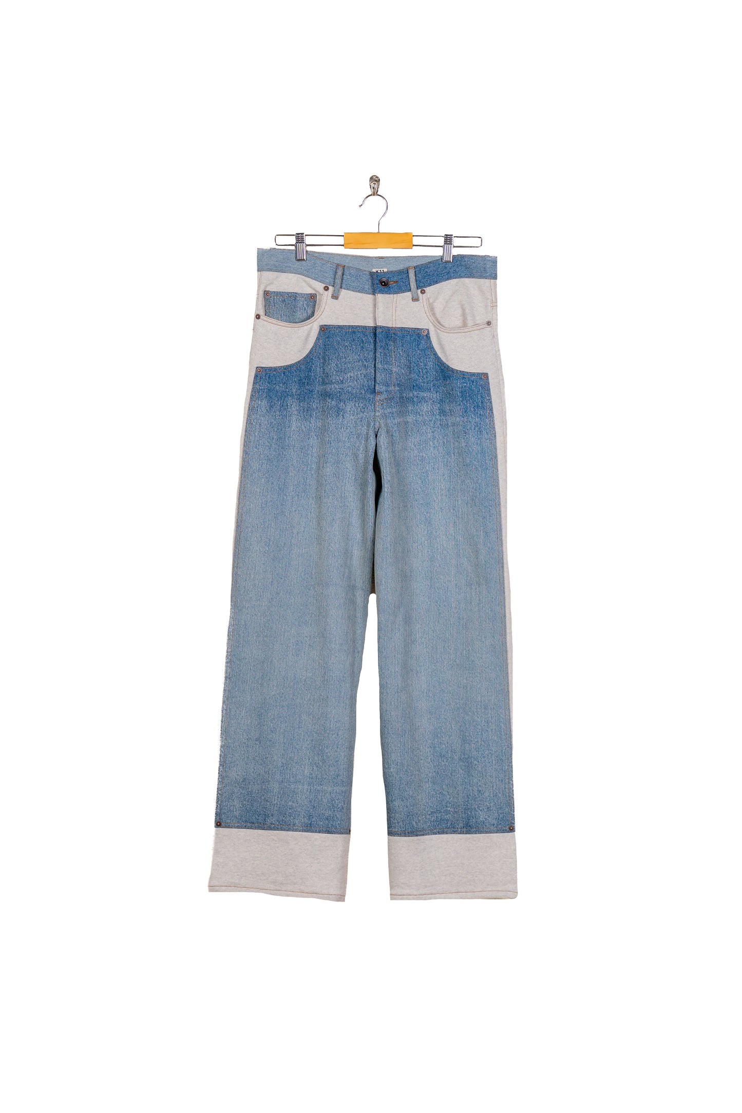 Denim patched swat pants