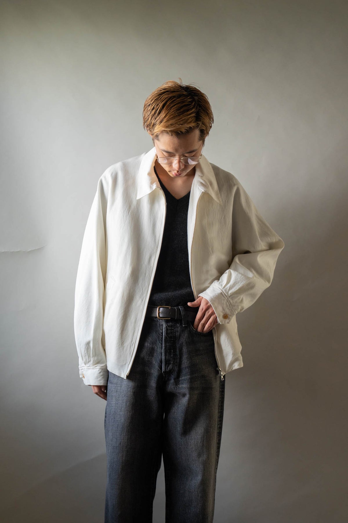 Washed Wool Silk Sports Jacket