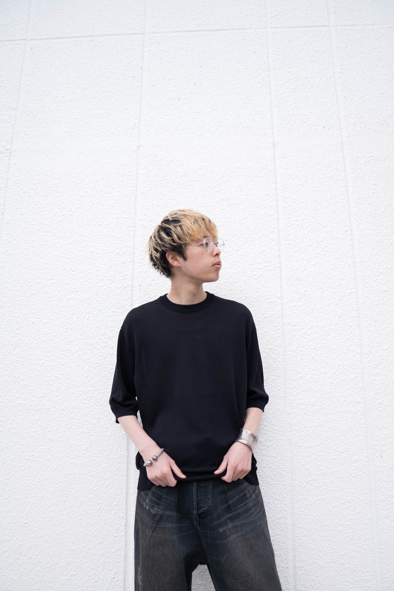 Wide knit T-Shirt