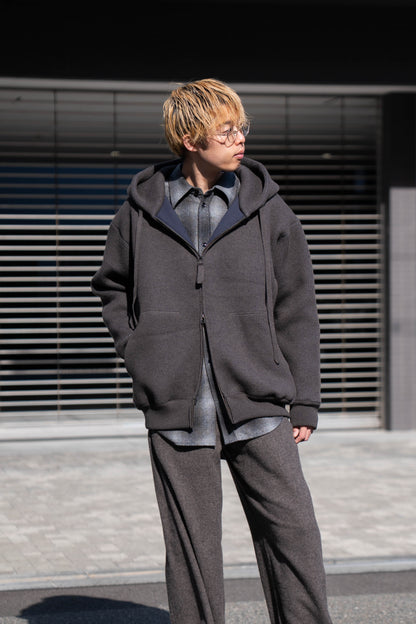 WOOL SWEAT ZIP HOODIE