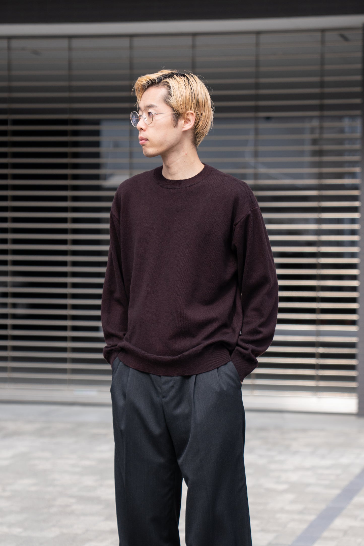 RIGID CASHMERE GARMENT DYED SWEATER P/O