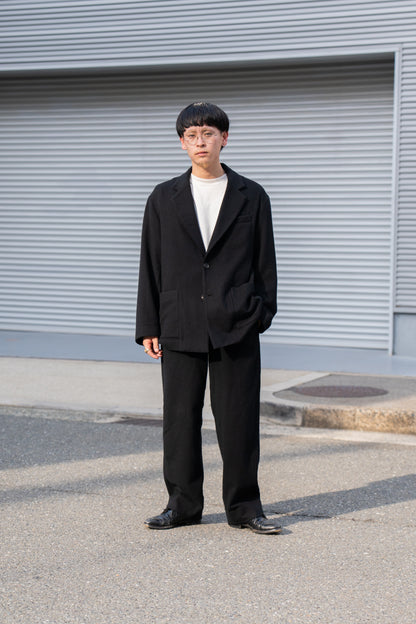 WOOL/CASHMERE FLEECE SINGLE BREASTED JACKET(ST.1268)