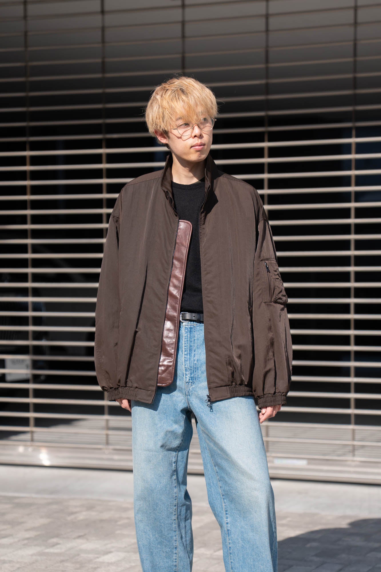 SHRUNK NYLON OVERSIZED FIGHT JACKET(ST.1386)