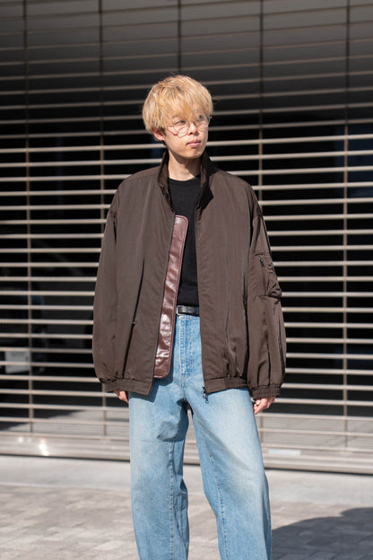 SHRUNK NYLON OVERSIZED FIGHT JACKET(ST.1386)