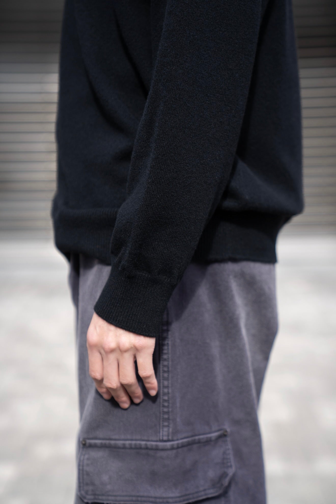 RIGID CASHMERE GARMENT DYED SWEATER P/O