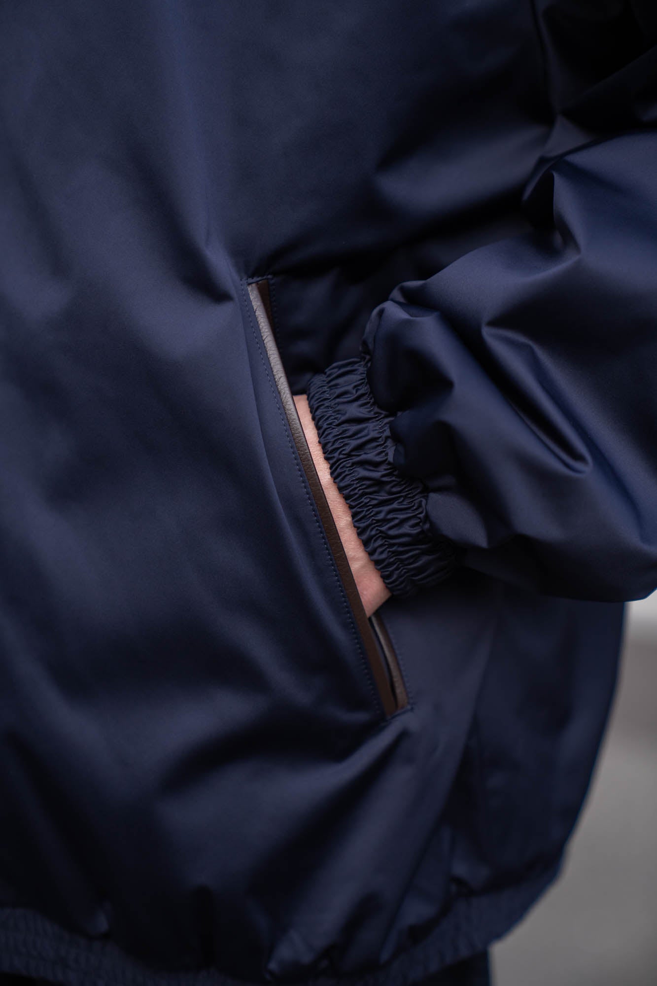 SILK-BACK STAND COLLAR ZIP JACKET(ST.1378)