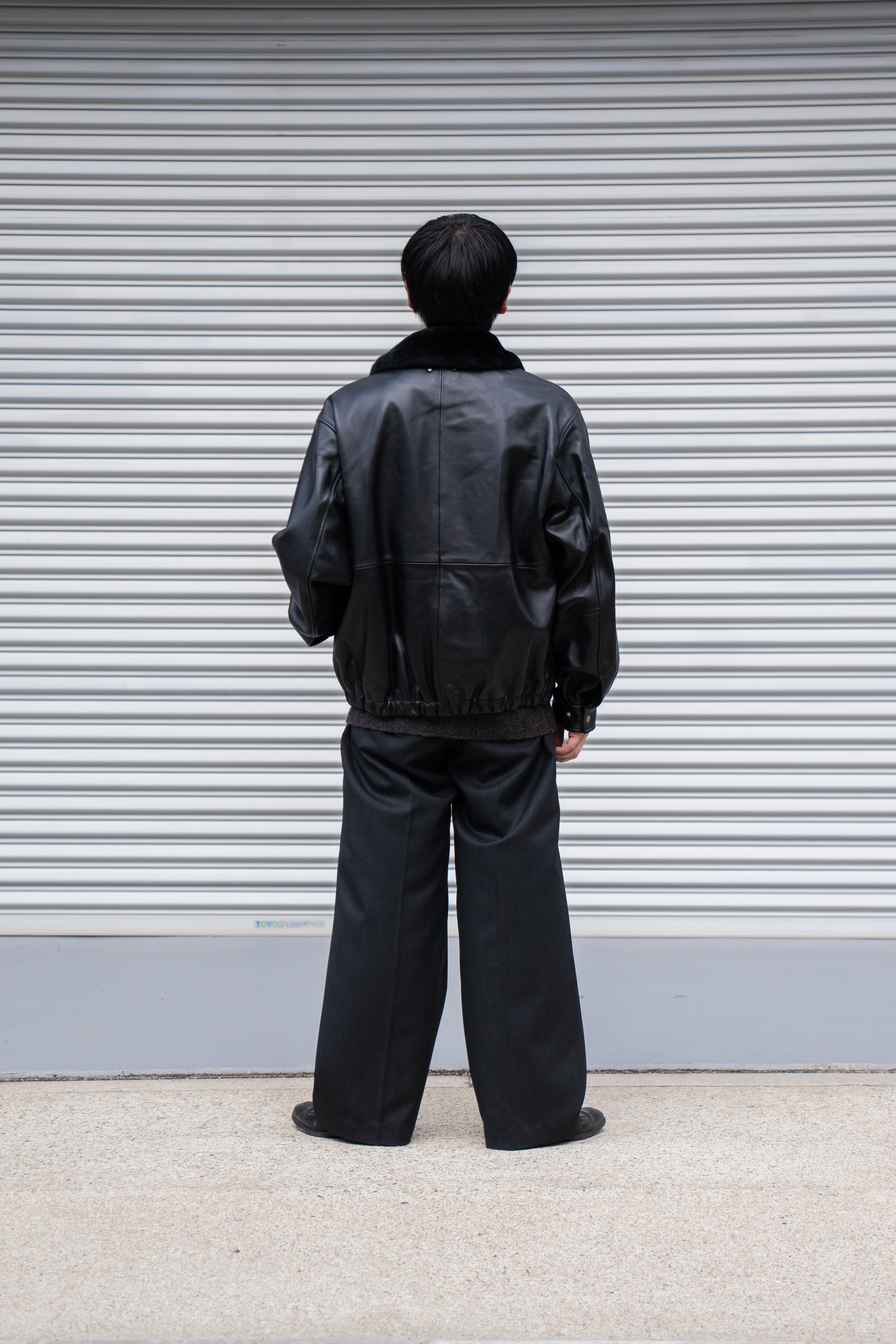 日本製　lot lamb スタジャン 閉店セール】風神雷神 和柄刺繍 サテン スカジャン 本格 風神