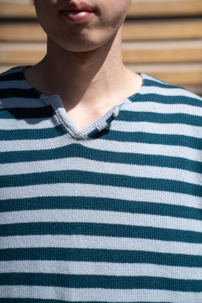 Cotton skipper border pullover