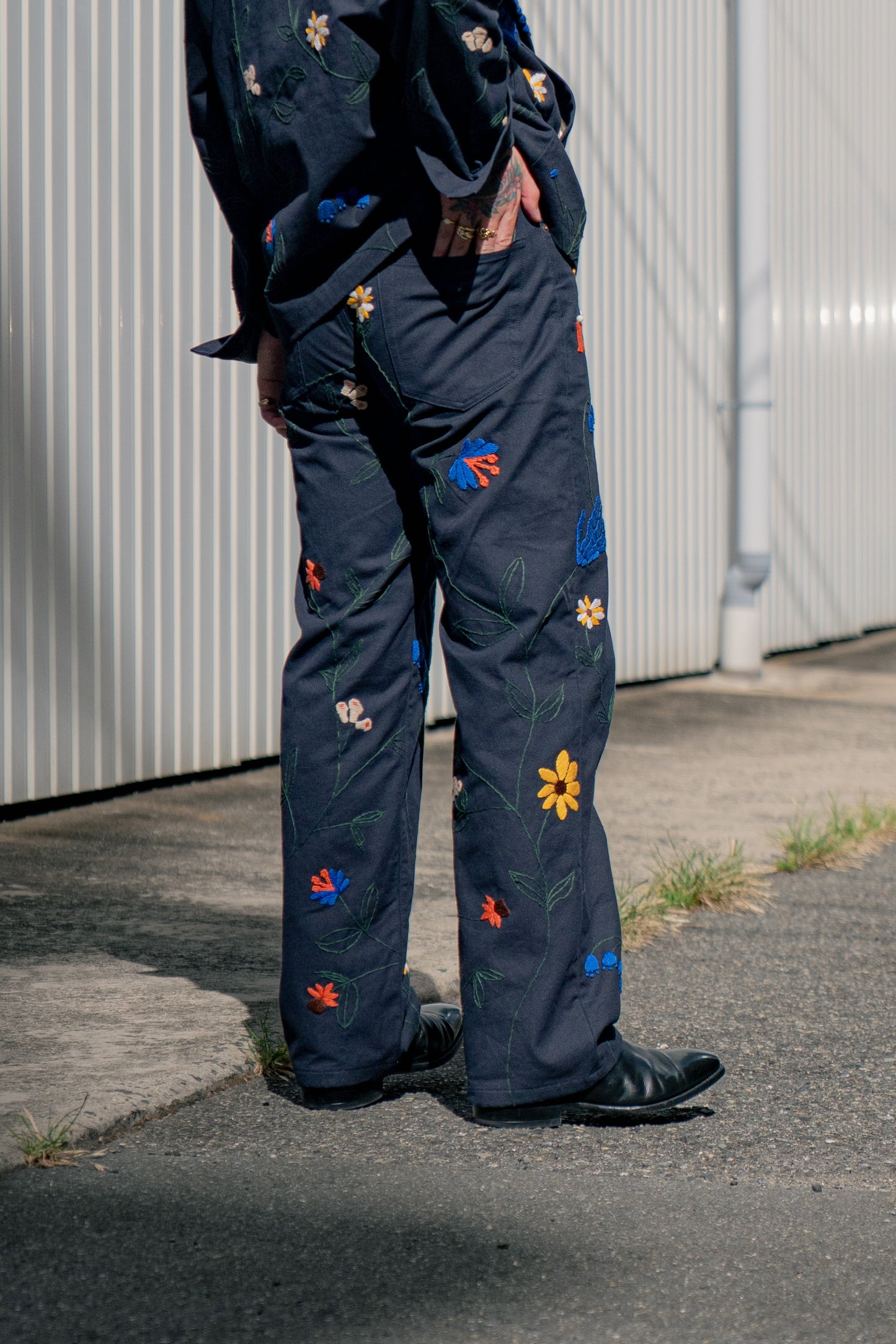 Hand embroidery pants