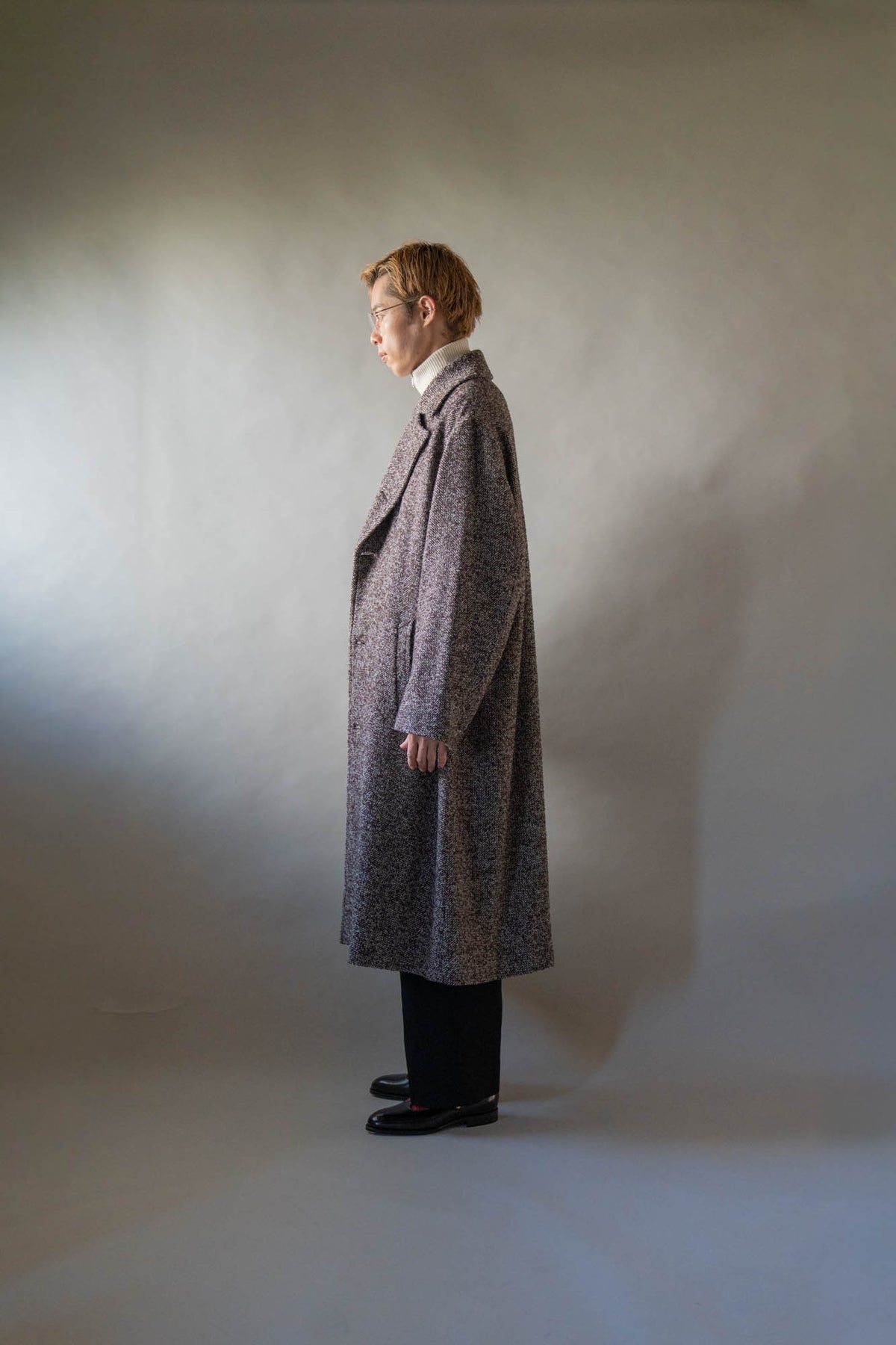 LOOP TWEED DOUBLE-BREASTED COAT