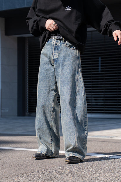 DEFORMATION WIDE DENIN JEANS(ST.1345)