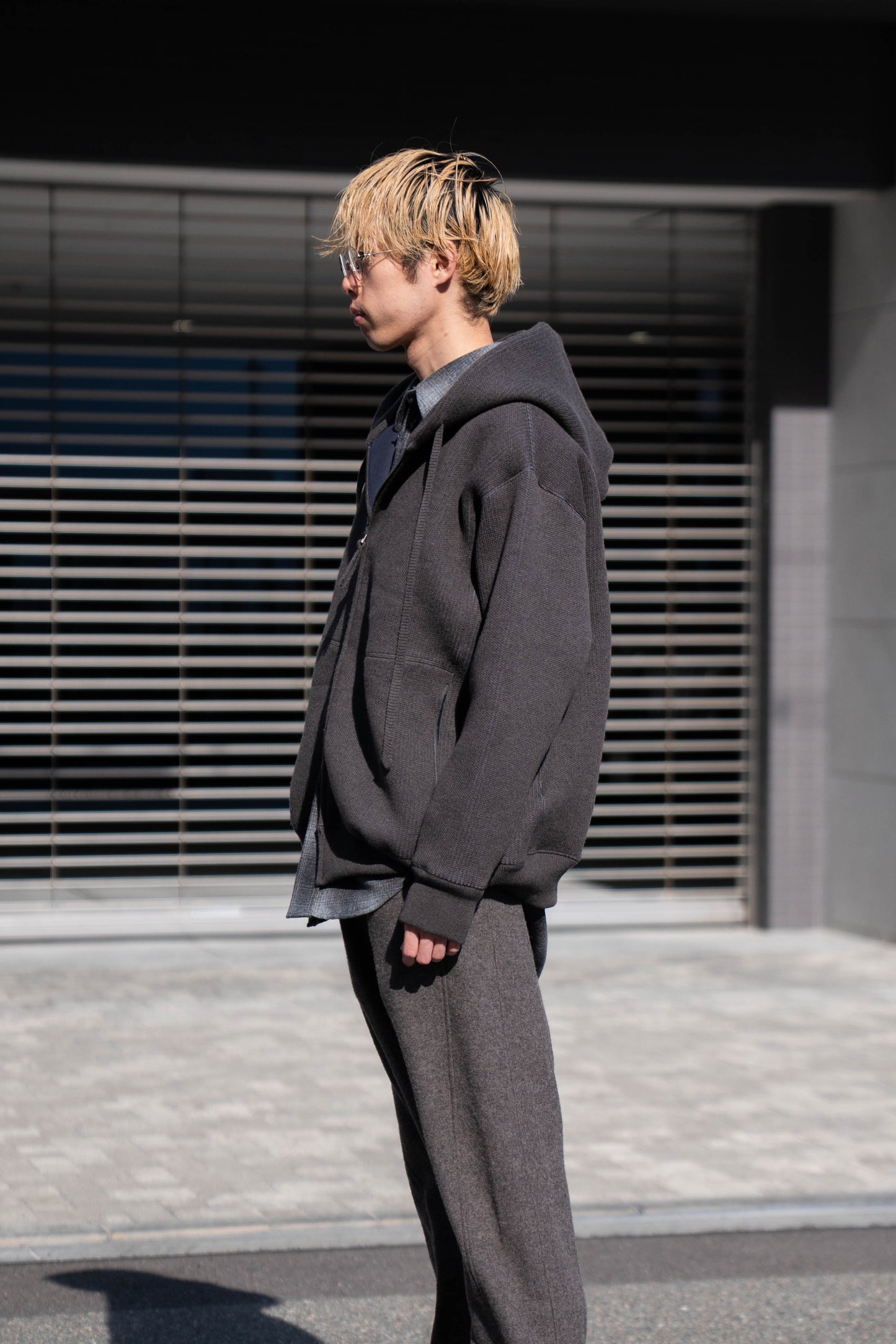 WOOL SWEAT ZIP HOODIE