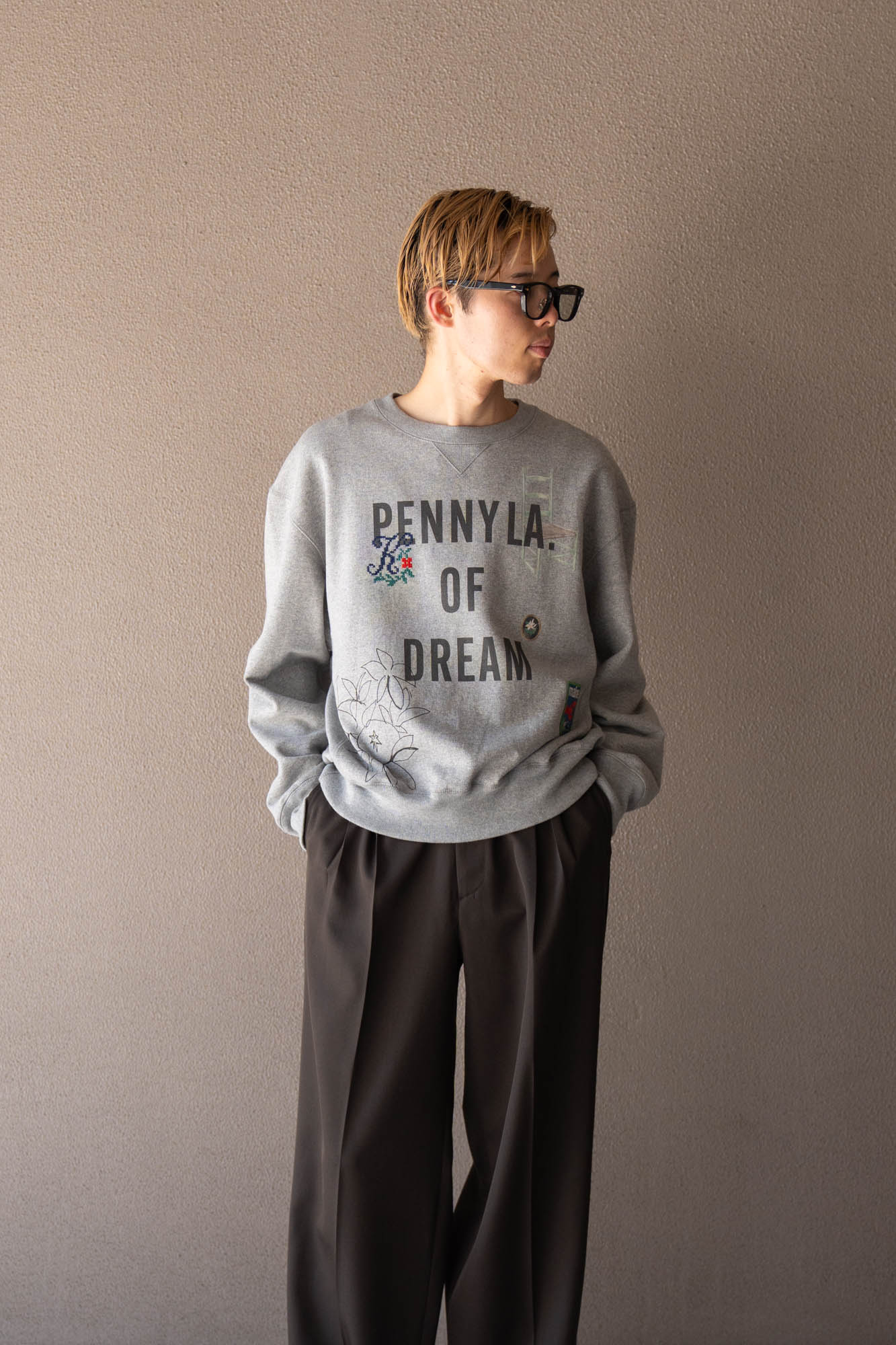 Hand-stitched sweatshirt