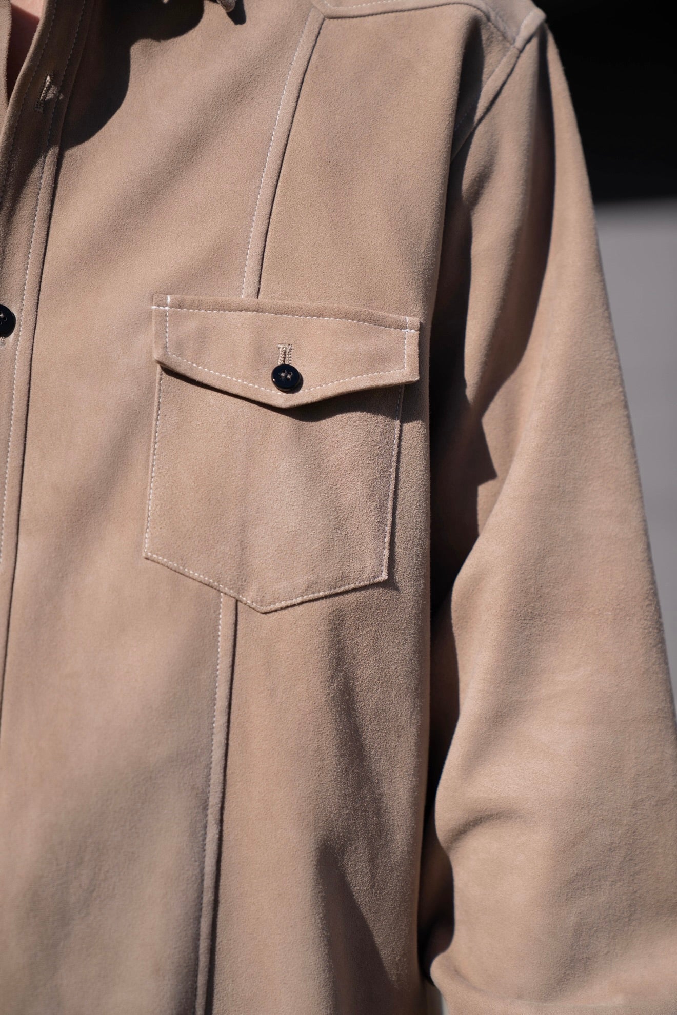 sheep suede light shirt