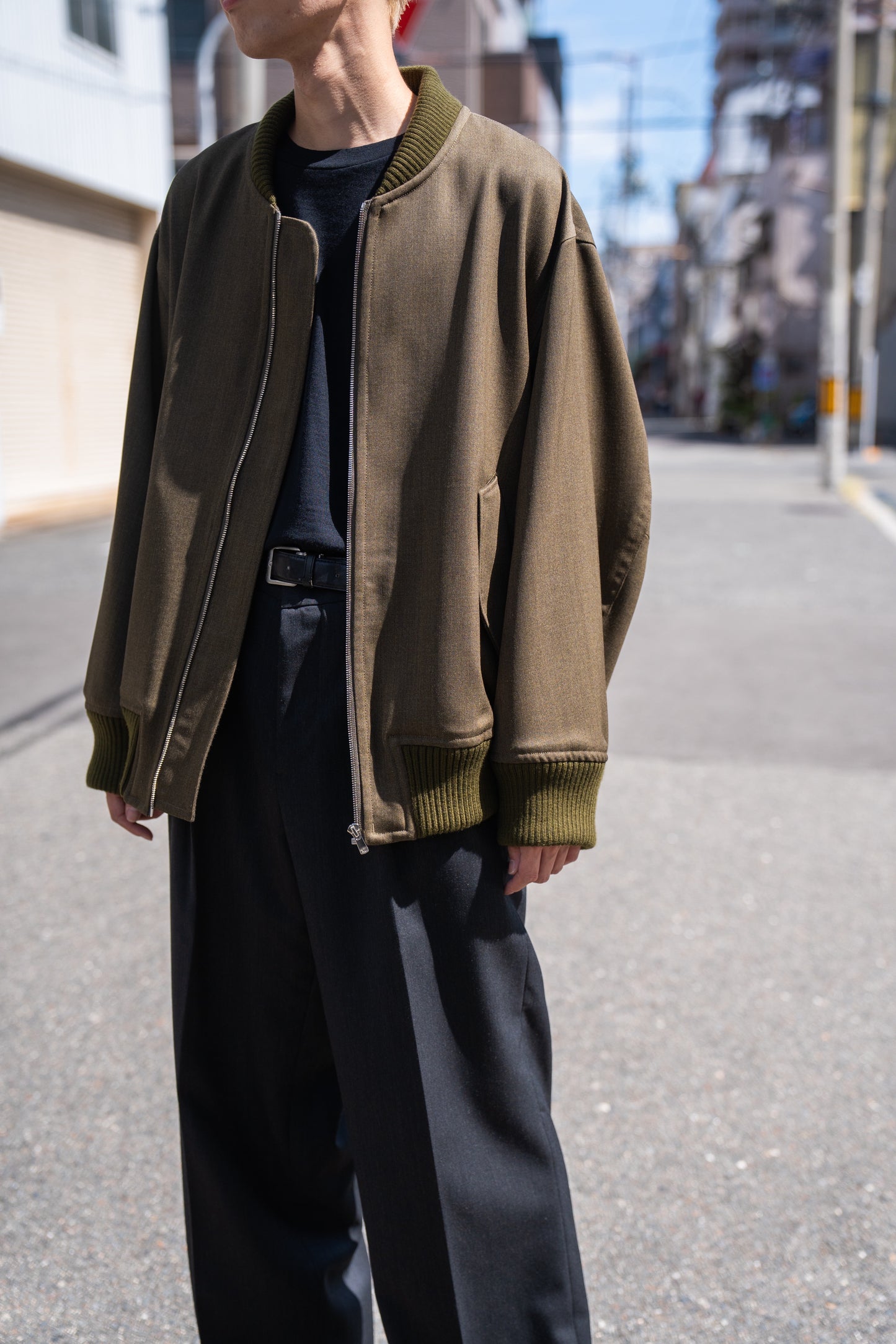 MA-1 BOMBER JACKET IN WOOL SERGE