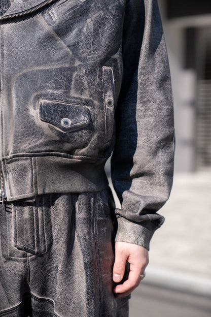 CRACKING COATED RIDERS PARKA .15