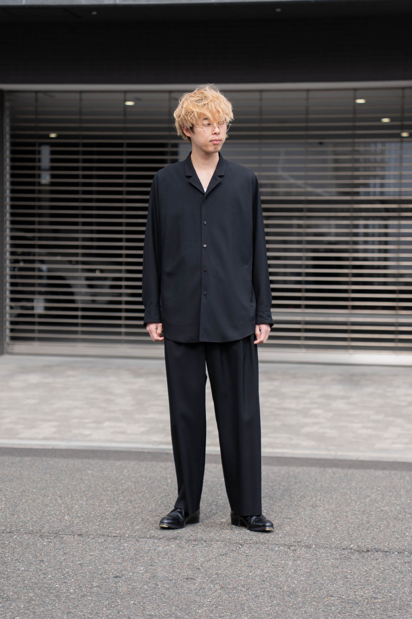 OVERCOAT スラックス パンツ ブラック サイズ00 5 Tuck Trouser in Wool Tropical | スラックス OVERCOAT（オーバー