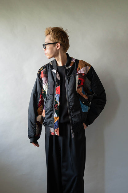 Quilt bomber jacket