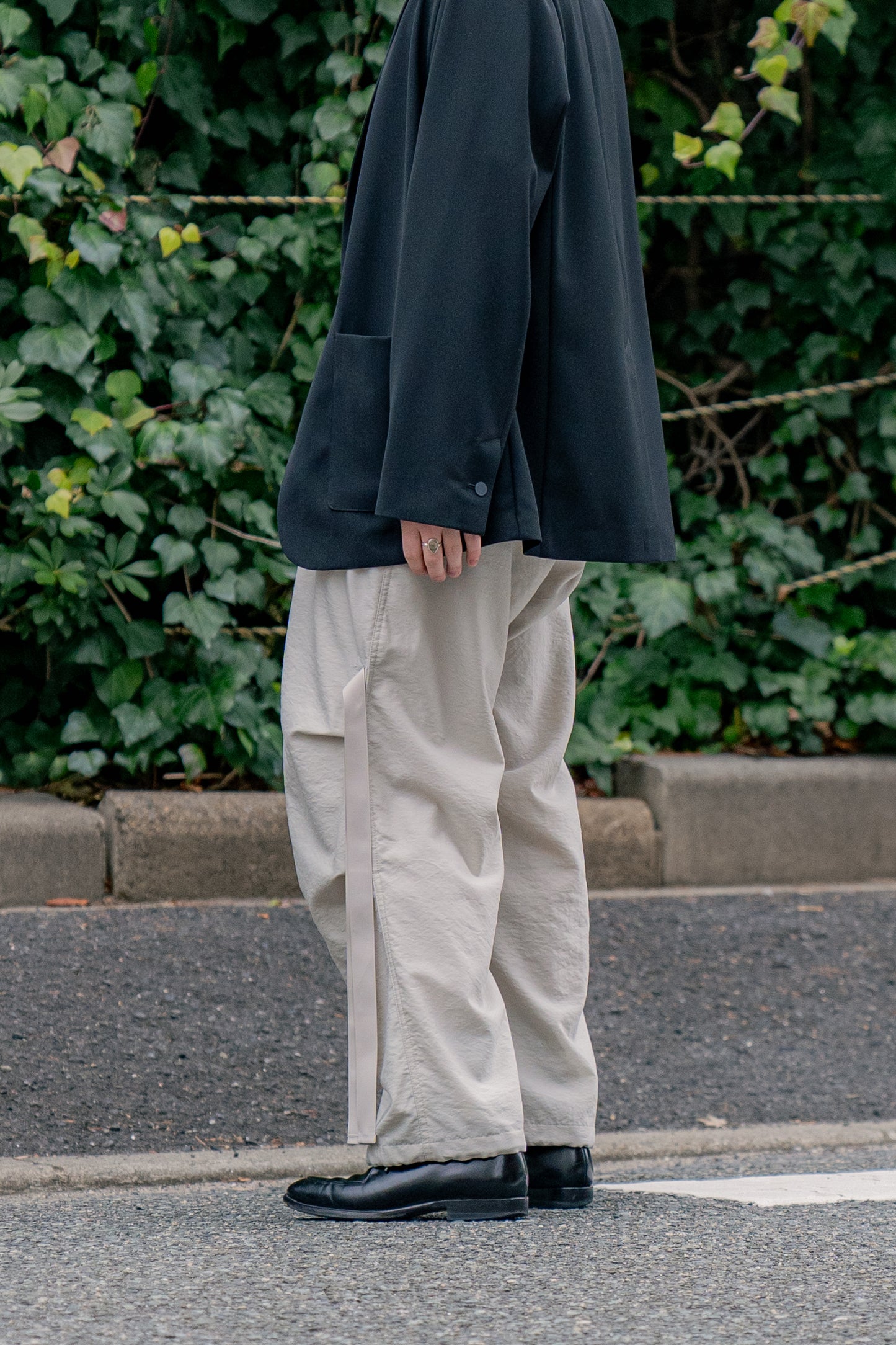 Wo/Ny poplin parachute pants