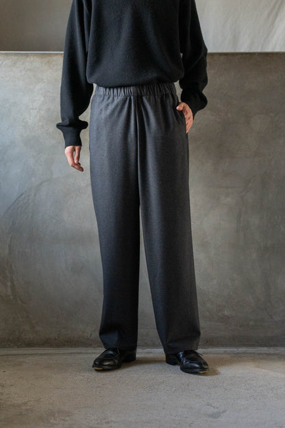 Drawstring Trousers in Wool Flannel