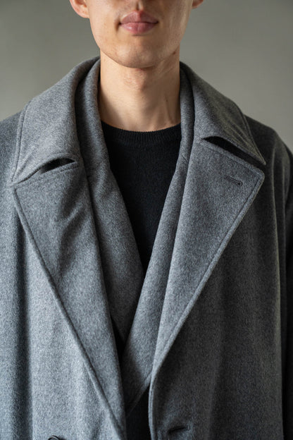 WOOL CASHMERE LAYERED COMBINATION COAT(ST.1539)