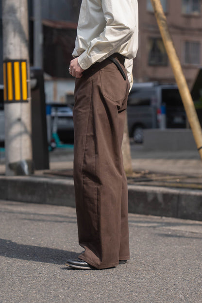DEFORMATION WIDE COTTON PANTS(ST.1390)