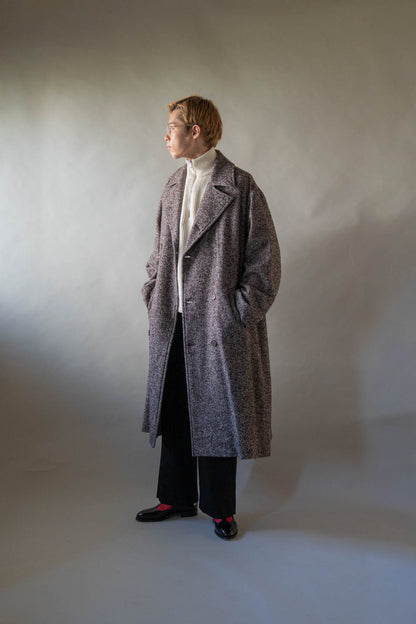 LOOP TWEED DOUBLE-BREASTED COAT