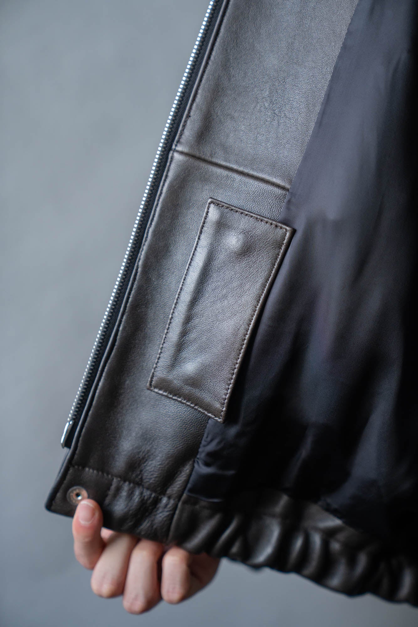 SHEEP LEATHER ZIP SHORT JACKET(ST.1555)