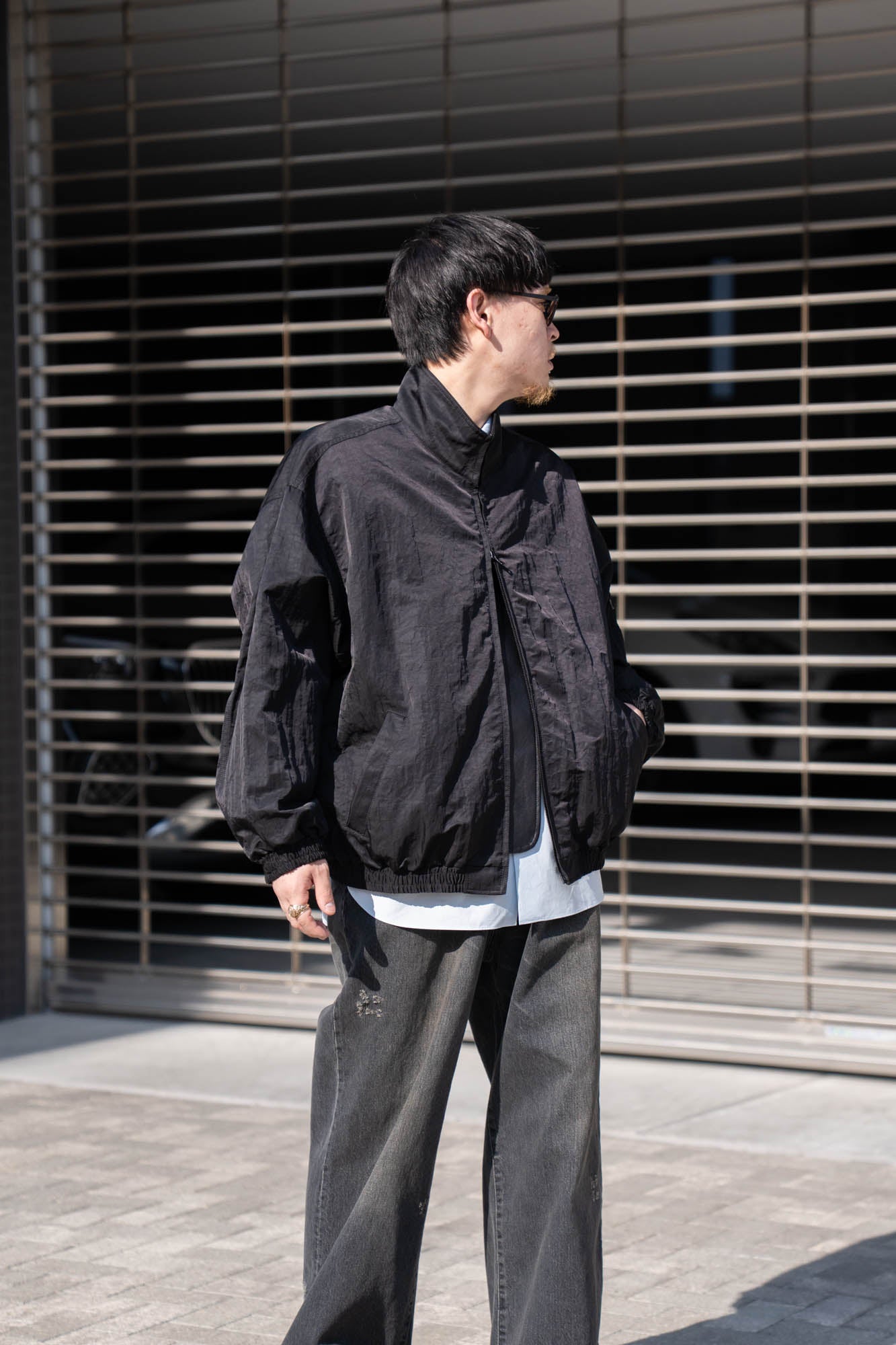 SHRUNK NYLON OVERSIZED FIGHT JACKET(ST.1386)