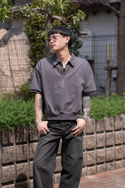 HALF ZIP JERSEY SHORT SLEEVE