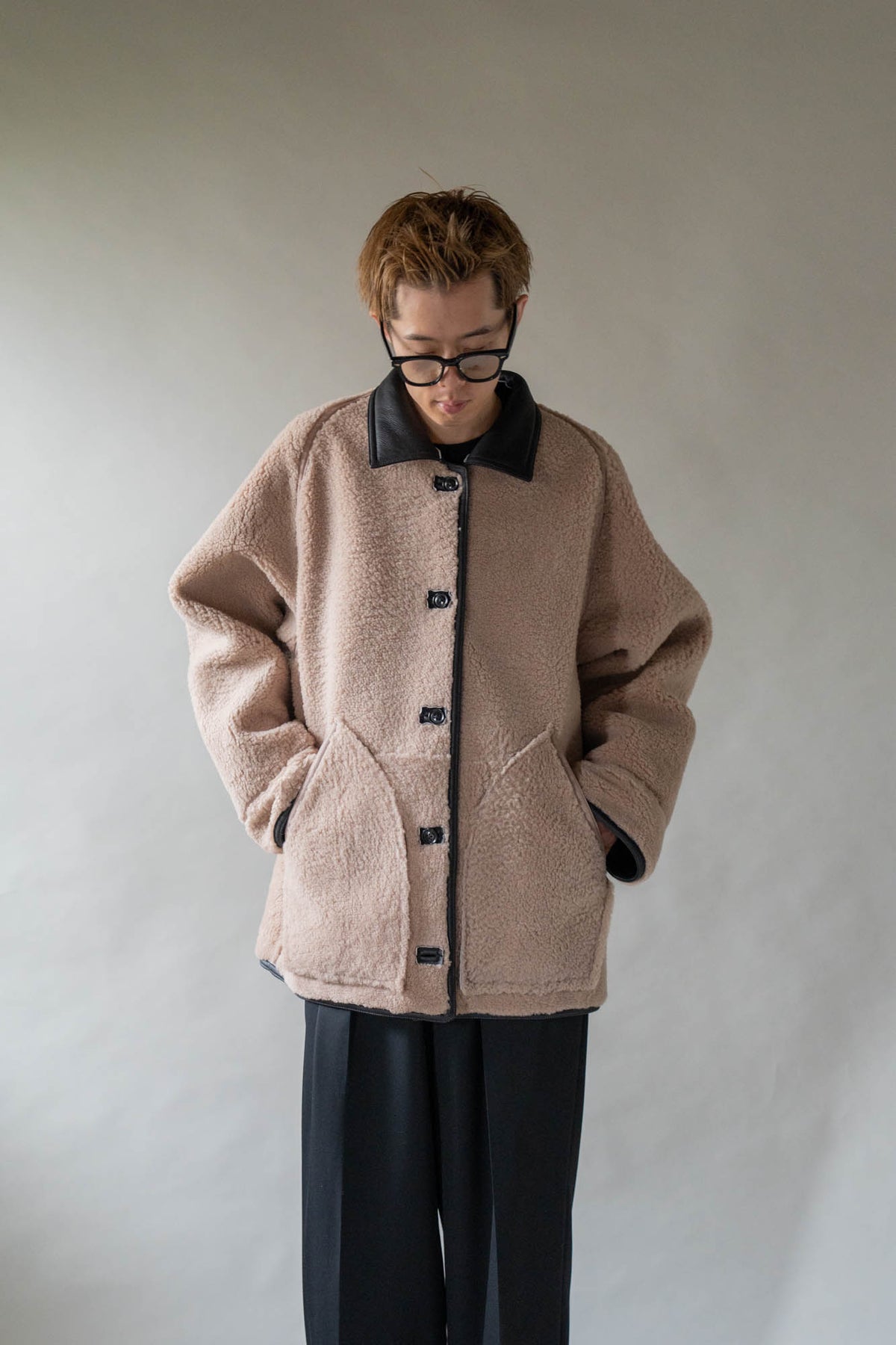 REVERSIBLE MOUTON BLOUSON