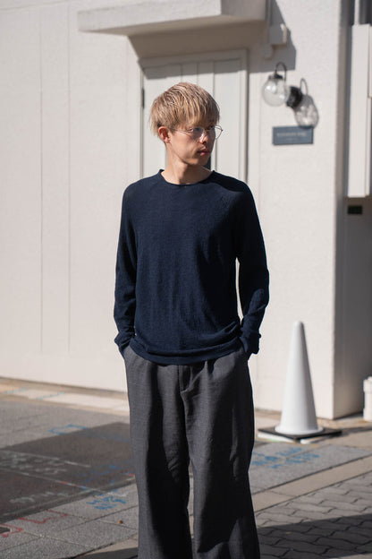 Carved Laceish Knit in Marcerized Cotton