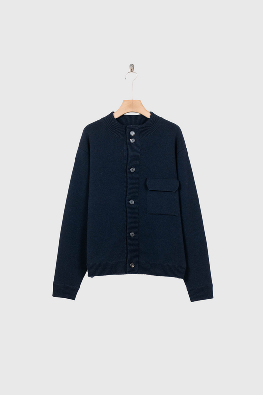 CREW NECK CARDIGAN