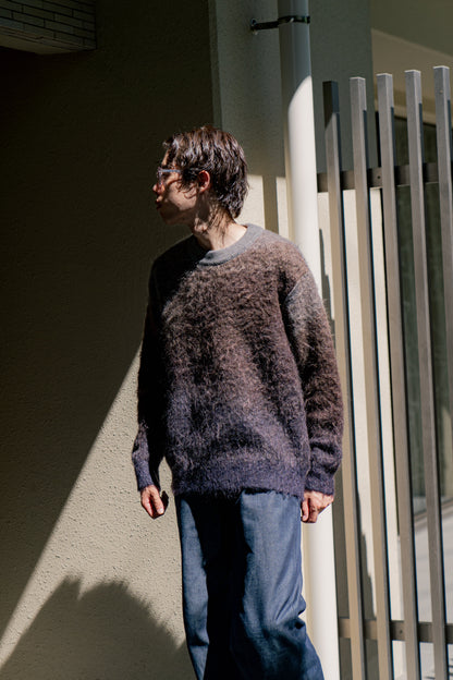 GRADATION MOHAIR KNIT LS