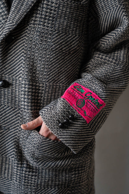 Knitted Tweed Check Tailored Jacket