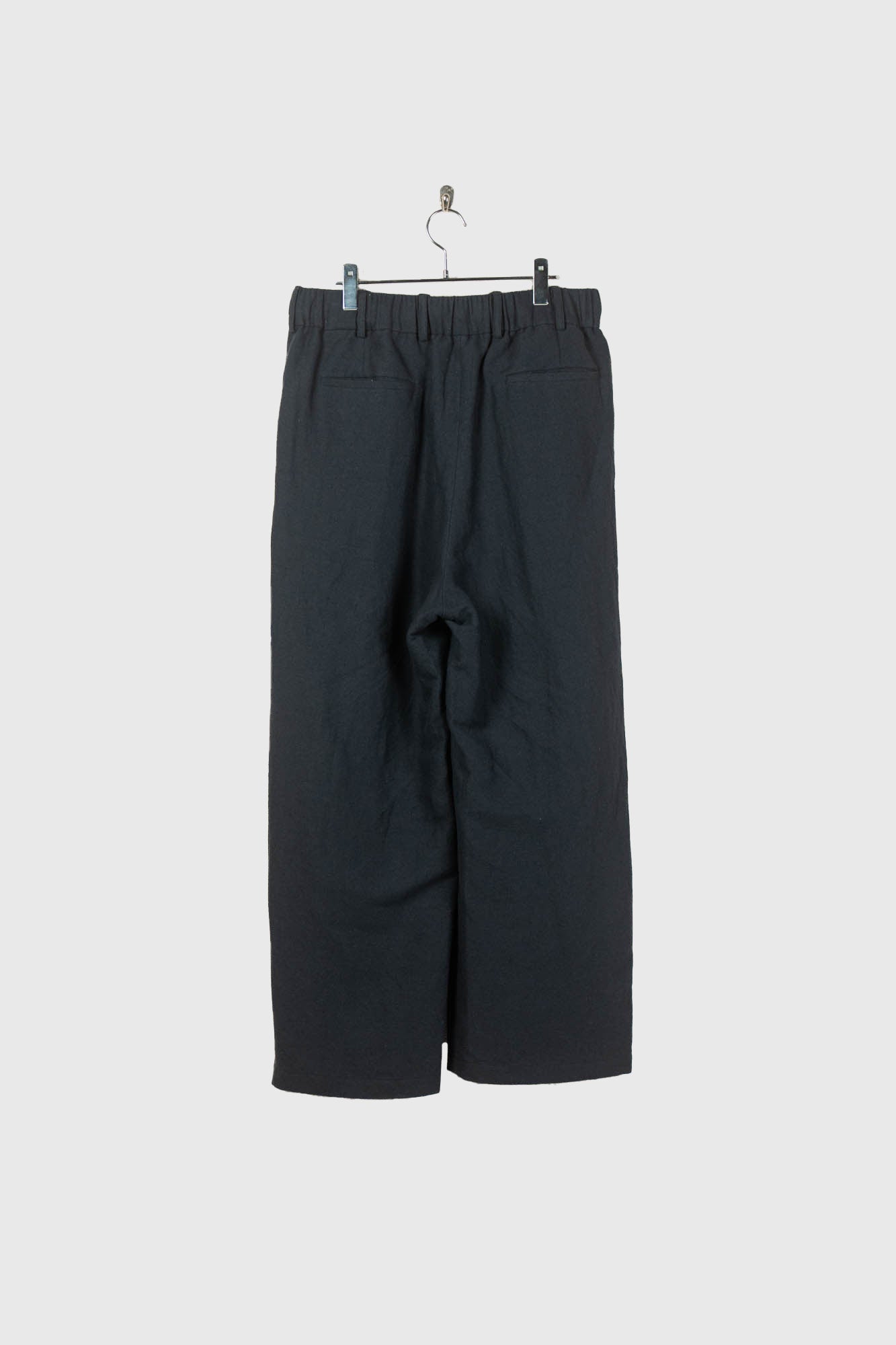 Linen Silk Wide Knee Tuck Pants