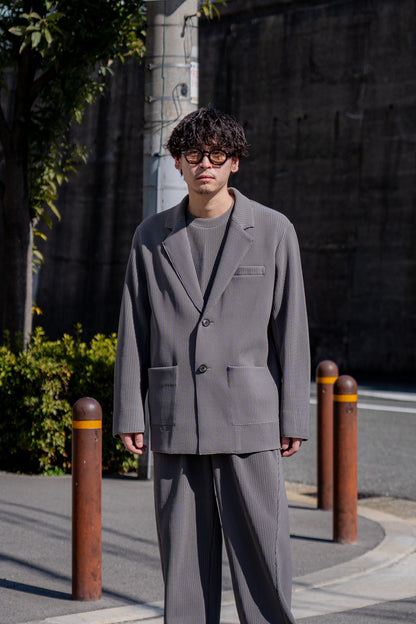 GRADATION PLEATS SINGLE BREASTED JACKET (ST.1125)