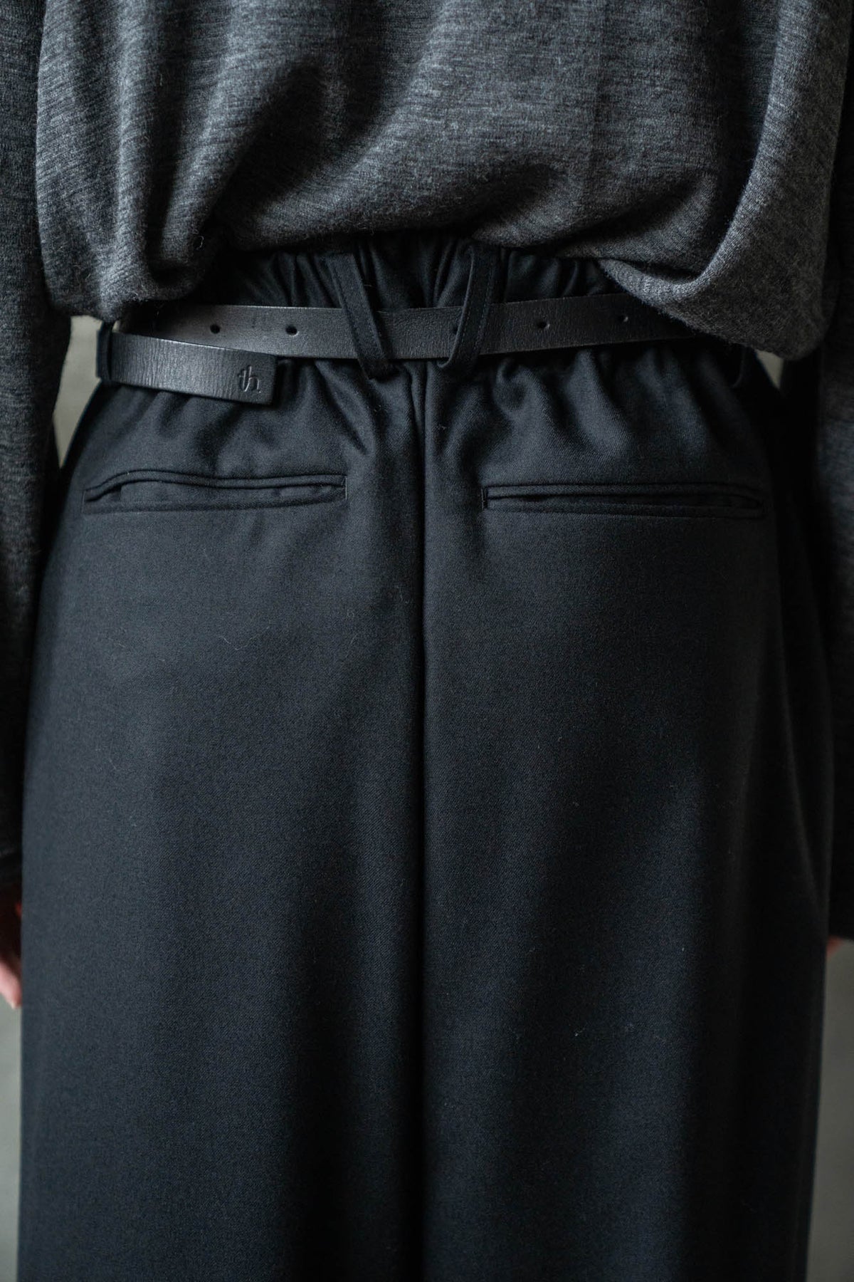 WOOL FLANNEL EASY WIDE TROUSERS(ST.1609)