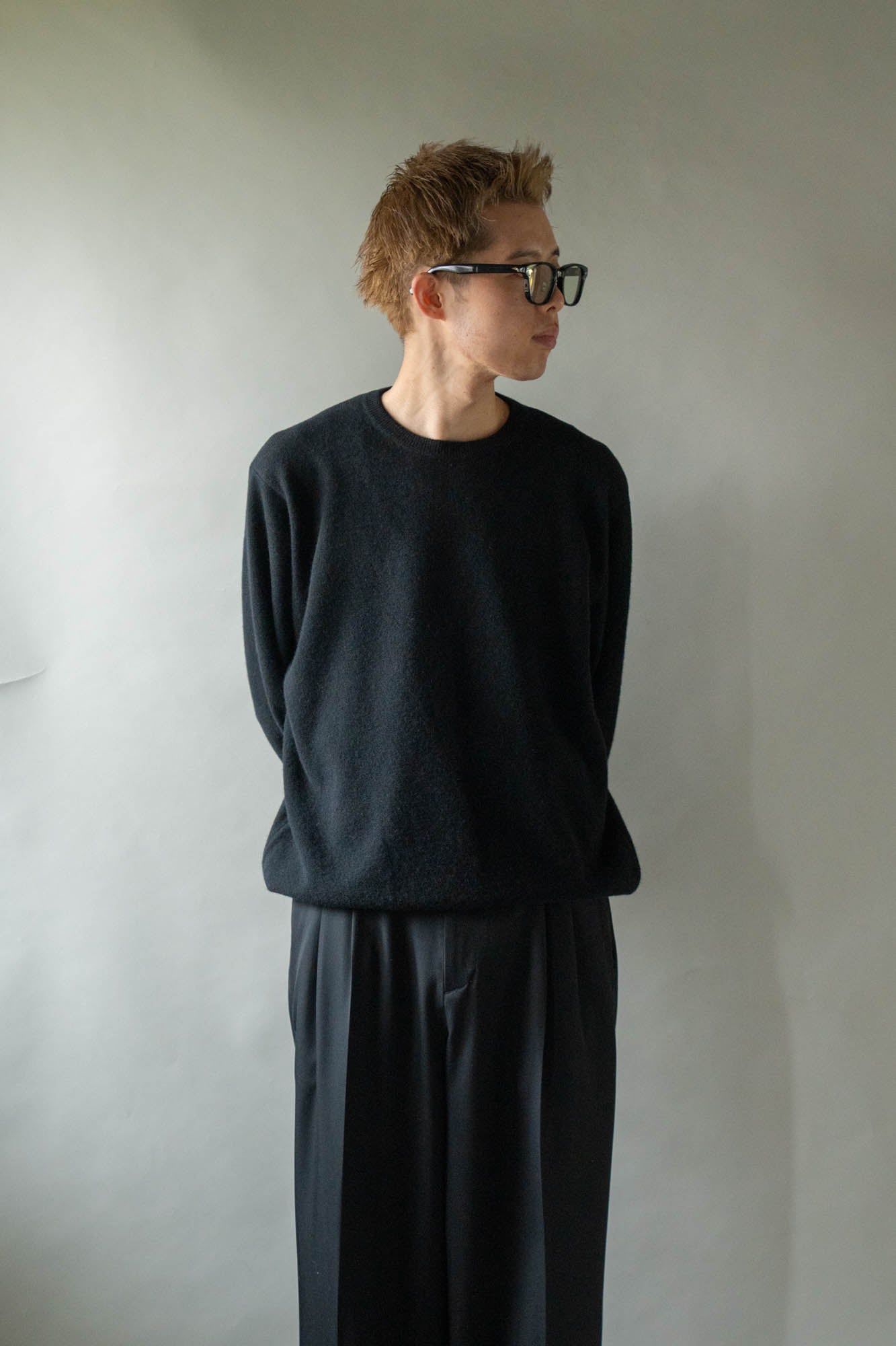 EXTRA FINE WOOL KNIT CREW NECK LS(ST.1634)