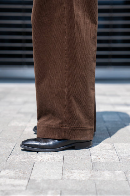 CORDUROY 2TUCK WIDE TROUSERS